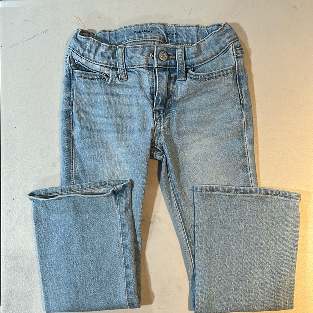 Old Navy jeans, girls mid rise boot cut